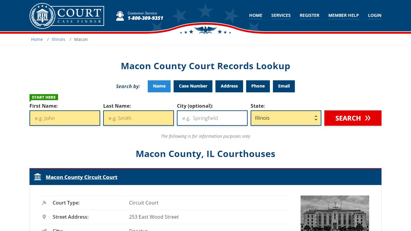 Macon County Court Records | IL Case Lookup - CourtCaseFinder.com