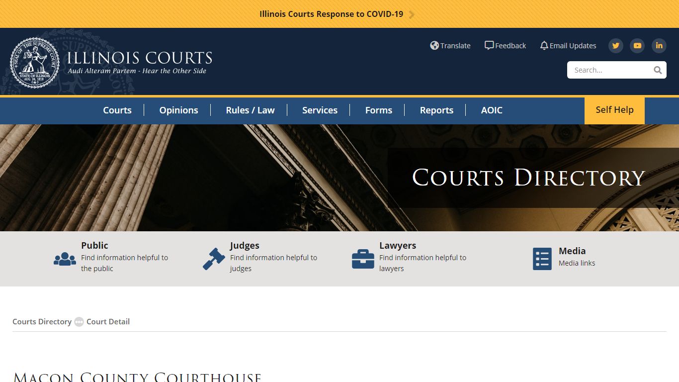 Macon County Courthouse - State of Illinois Office of the Illinois Courts